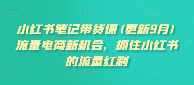 久爱副业网,网赚项目,网赚论坛博客网分享小红书笔记带货课(更新25年1月)流量电商新机会，抓住小红书的流量红利