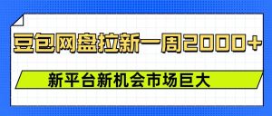 豆包网盘拉新，一周2k，新平台新机会-就爱副业网