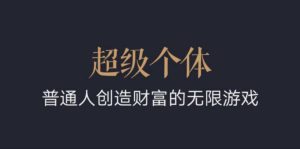 超级个体：2024-2025翻盘指南，普通人创造财富的无限游戏-就爱副业网