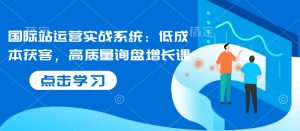 国际站运营实战系统：低成本获客，高质量询盘增长课-就爱副业网