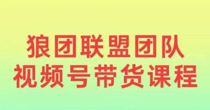 久爱副业网,网赚项目,网赚论坛博客网分享狼团联盟2024视频号带货，0基础小白快速入局视频号