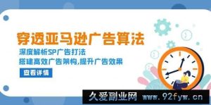 （13680期）穿透亚马逊广告算法，深度解析SP广告打法，搭建高效广告架构,提升广告效果-就爱副业网