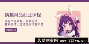 （13682期）情趣用品创业课程：涵盖产品合规，品牌定位，营销技巧，打造热销情趣产品-就爱副业网