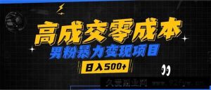 （13732期）男粉暴力变现项目，高成交0成本，谁发谁火，加爆微信，日入500+-就爱副业网