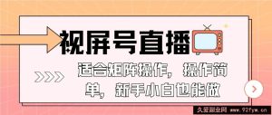 （13887期）视屏号直播，适合矩阵操作，操作简单， 一部手机就能做，小白也能做，…-就爱副业网