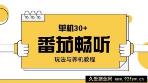 （13966期）番茄畅听玩法与养机教程：单日日入30+。-就爱副业网