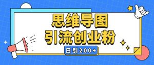 暴力引流全平台通用思维导图引流玩法ai一键生成日引200+-就爱副业网