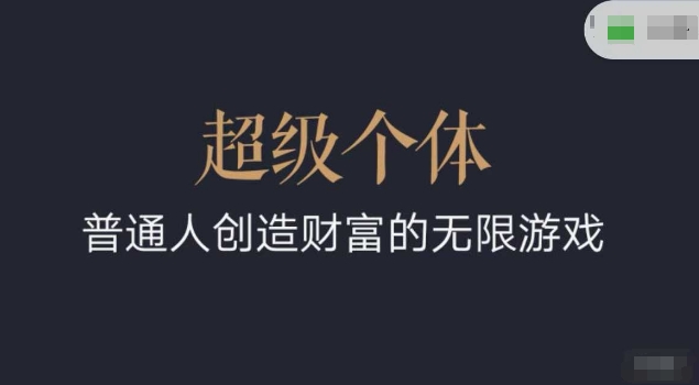 久爱副业网,网赚项目,网赚论坛博客网分享超级个体2024-2025翻盘指南，普通人创造财富的无限游戏