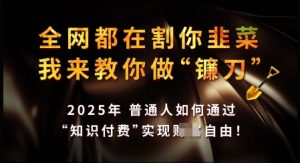 知识付费如何做到月入过W+，2025我来教你做“镰刀”【揭秘】-就爱副业网