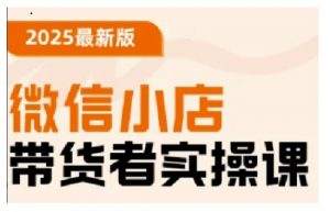 2025最新版微信小店带货者实操课，基础操作到高级运营技巧，快速上手-就爱副业网