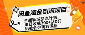 闲鱼淘金私域引流计划，从0开始玩转闲鱼，副业也可以挣到全职的工资-就爱副业网