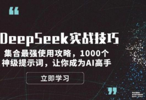 [技术分享] DeepSeek实战技巧：集合最强使用攻略，1000个神级提示词，让你成为AI高手-就爱副业网