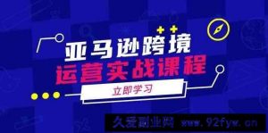 亚马逊跨境运营实战课程：涵盖亚马逊运营、申诉、选品等多个方面-就爱副业网