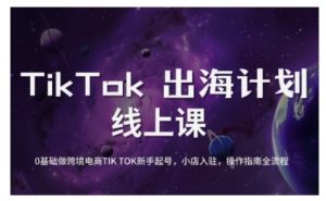 TikTok跨境电商新手起号与运营全攻略，0基础做跨境电商TIKTOK新手起号，小店入驻，操作指南全流程-就爱副业网