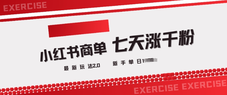 久爱副业网,网赚项目,网赚论坛博客网分享小红书商单2.0最新玩法，3天涨千粉单日变现多张