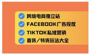 跨境电商独立站及全域流量营销，从0基础快速入门并精通跨境电商运营-就爱副业网