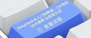 DeepSeek从入门到精通：7大场景 50大案例 全套提示词【文档】-就爱副业网