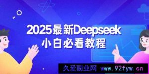 2025最新Deepseek小白必看教程：从注册登录到深度思考，一站式学习体验-就爱副业网