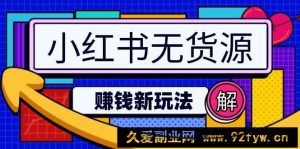 小红书无货源赚钱新玩法：无需涨粉囤货直播，轻松实现日破2w-就爱副业网